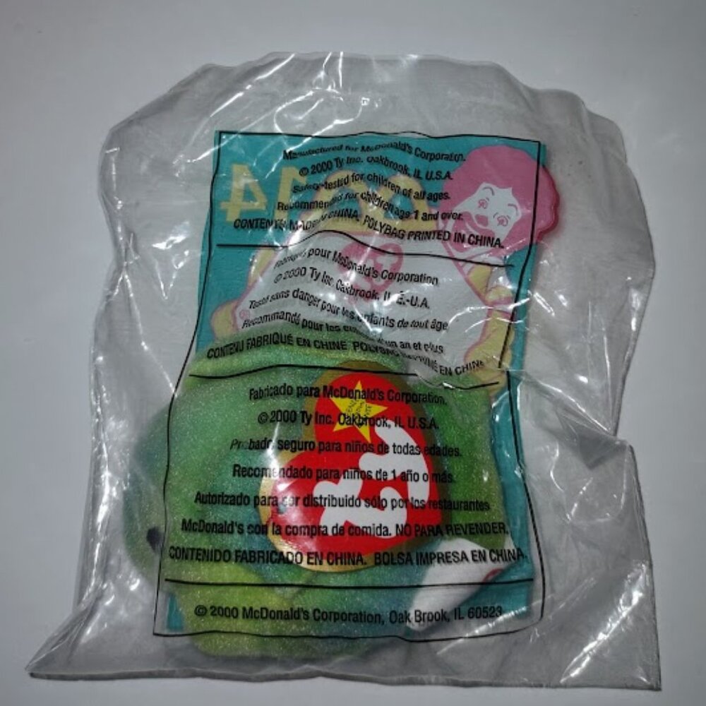Ty Teenie Beanie Baby - Coral the Fish - McDonald's Happy Meal Toy - NiB
